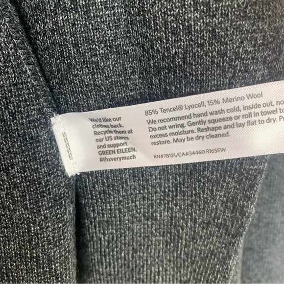Eileen Fisher Sweater Small Cardigan Wool Blend Stretchy Comfy Minimalist Gray S - Picture 4 of 7